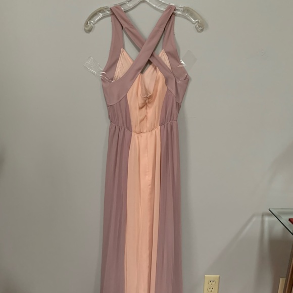 Blush & Lavendar Breathtaking Detailed Maxi Dress - Picture 3 of 13